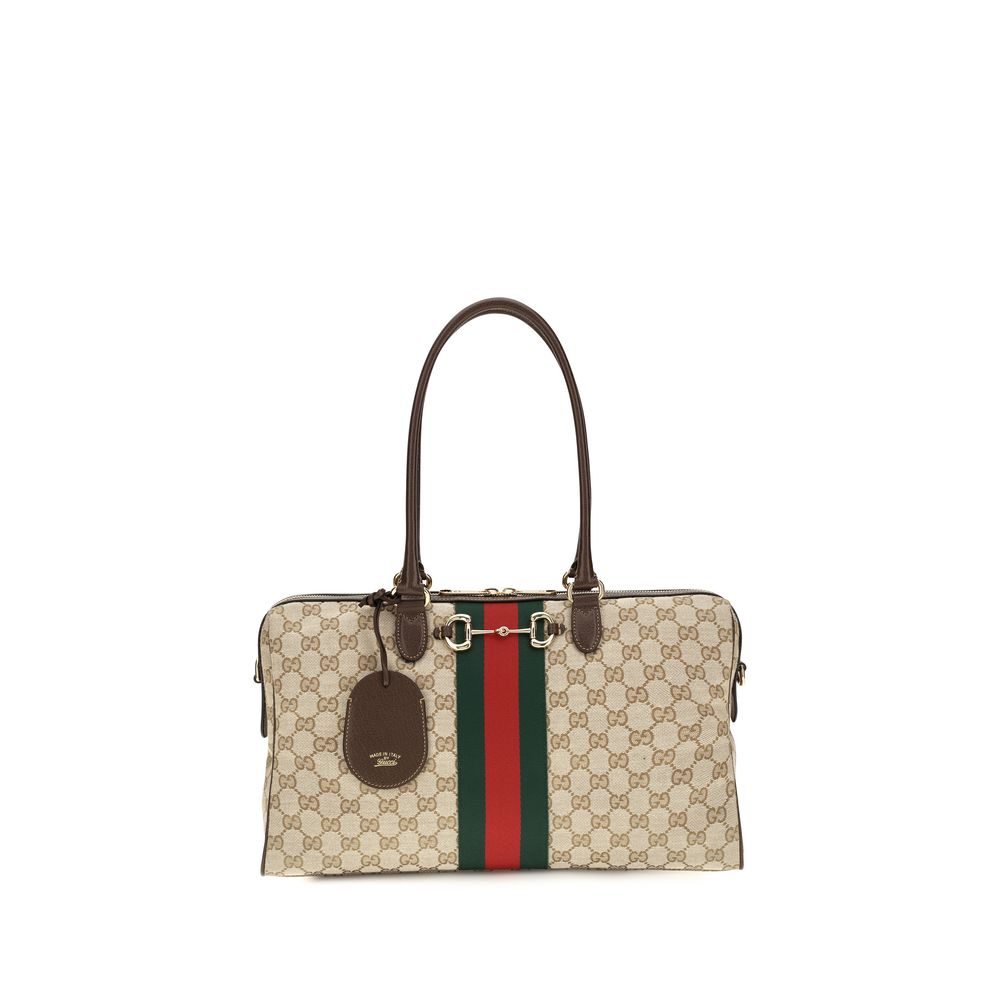 Gucci Beige Fabric Top Handle Bag