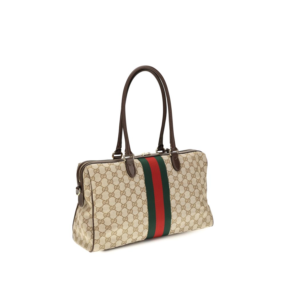 Gucci Beige Fabric Top Handle Bag