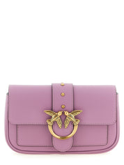 PINKO Pink Lambskin Crossbody Bag