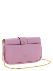 PINKO Pink Lambskin Crossbody Bag