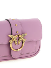 PINKO Pink Lambskin Crossbody Bag