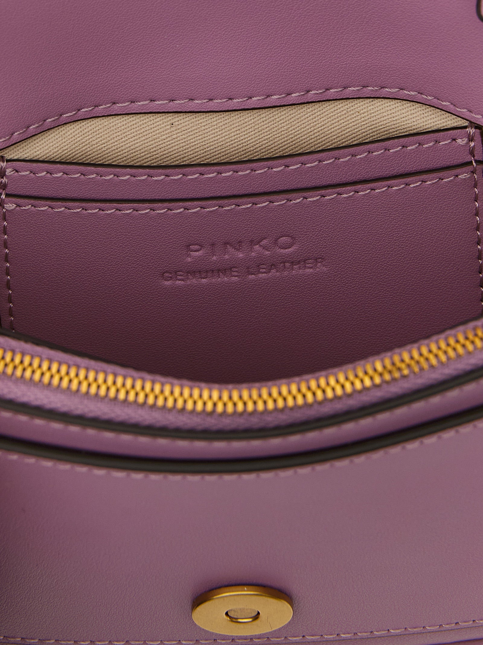 PINKO Pink Lambskin Crossbody Bag