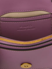 PINKO Pink Lambskin Crossbody Bag