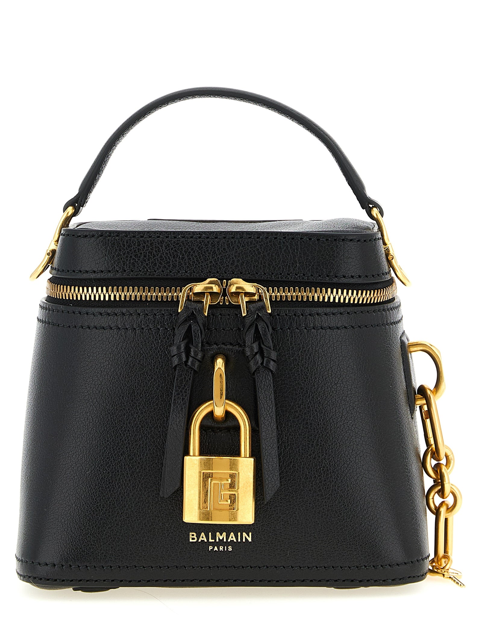 Balmain Black Calfskin Handbag