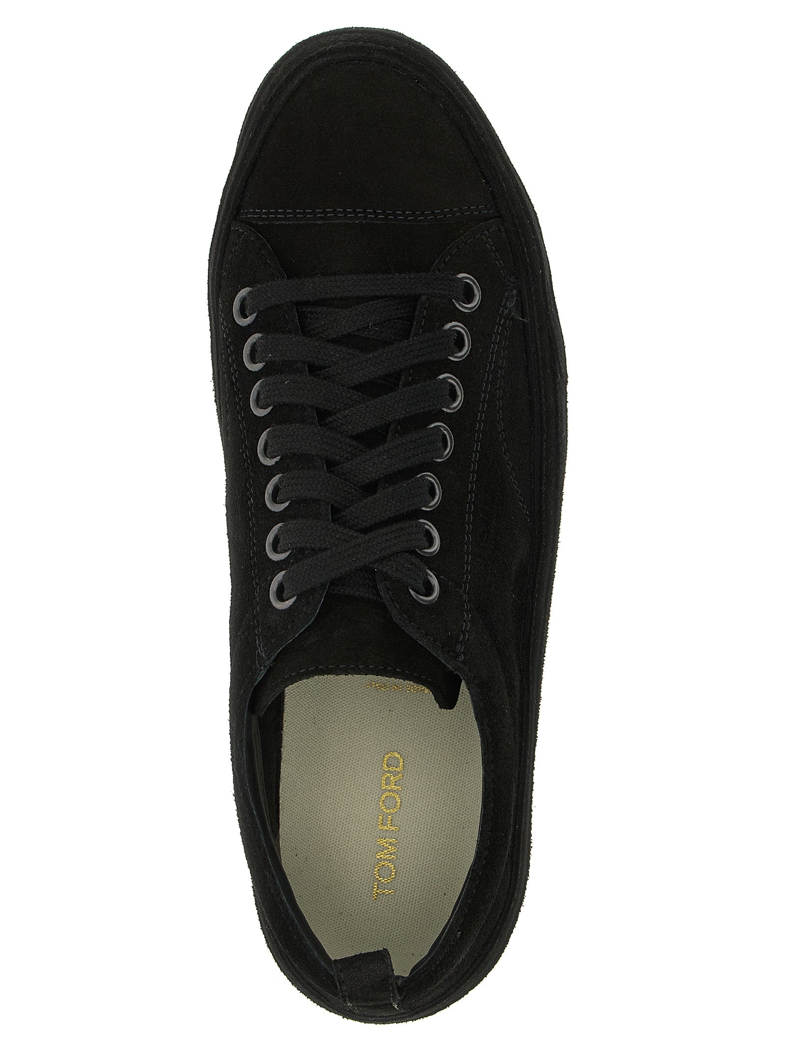Tom Ford Black Suede Low Top Sneakers