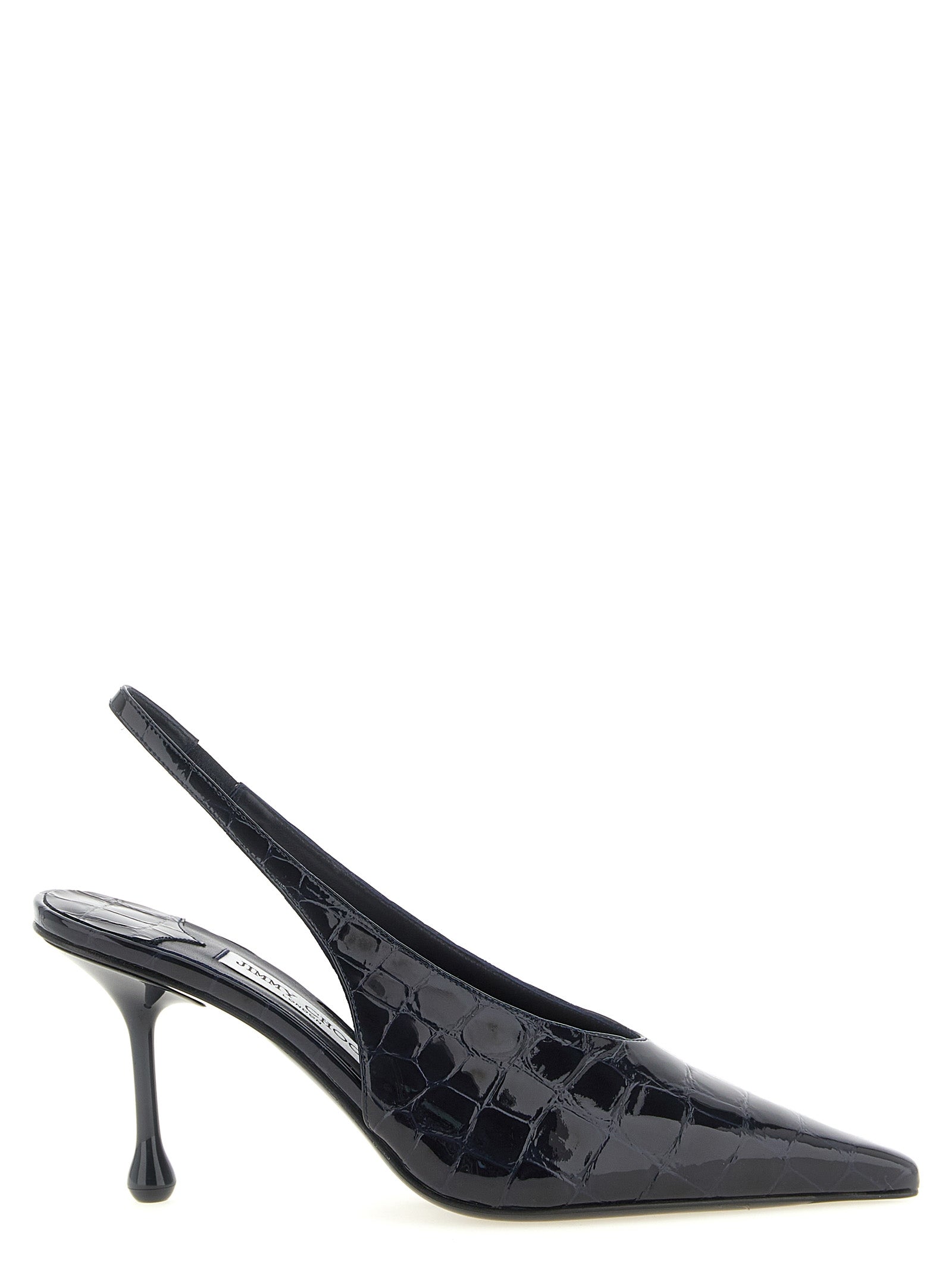 Jimmy Choo Navy Blue Patent Leather High Heel Pumps