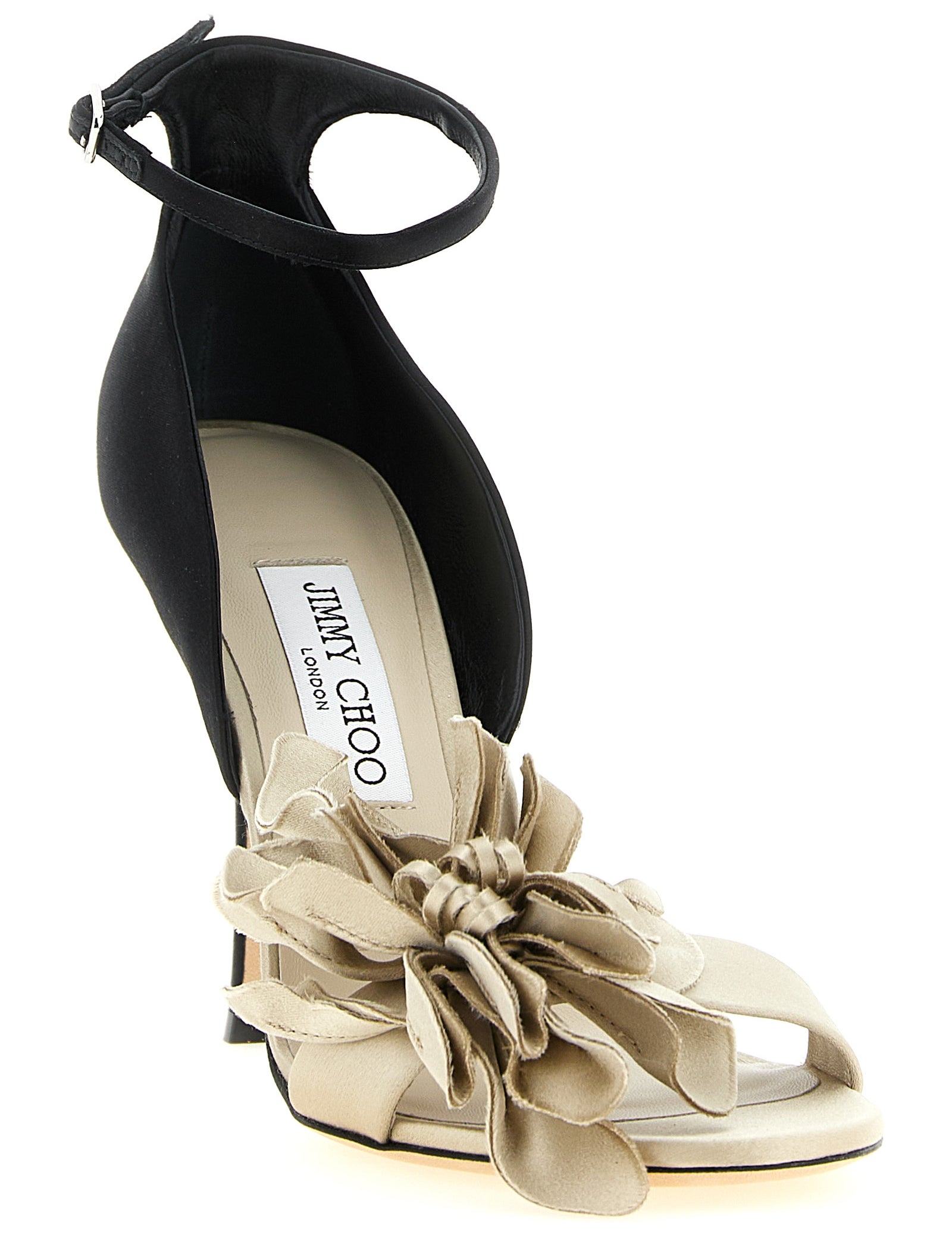 Jimmy Choo Multicolor Tencel Stiletto Heel Sandals