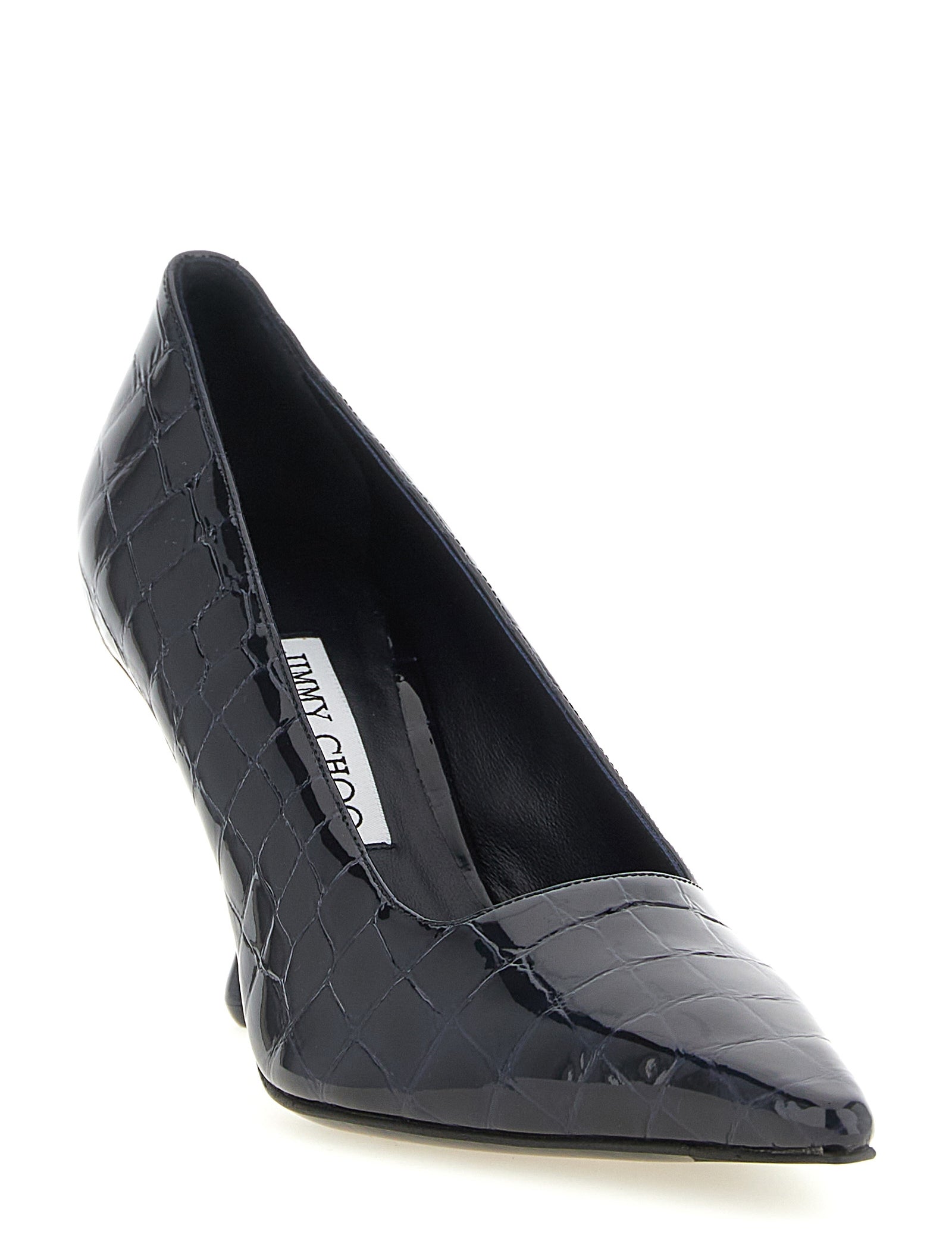 Jimmy Choo Navy Blue Patent Leather High-Heel Pumps