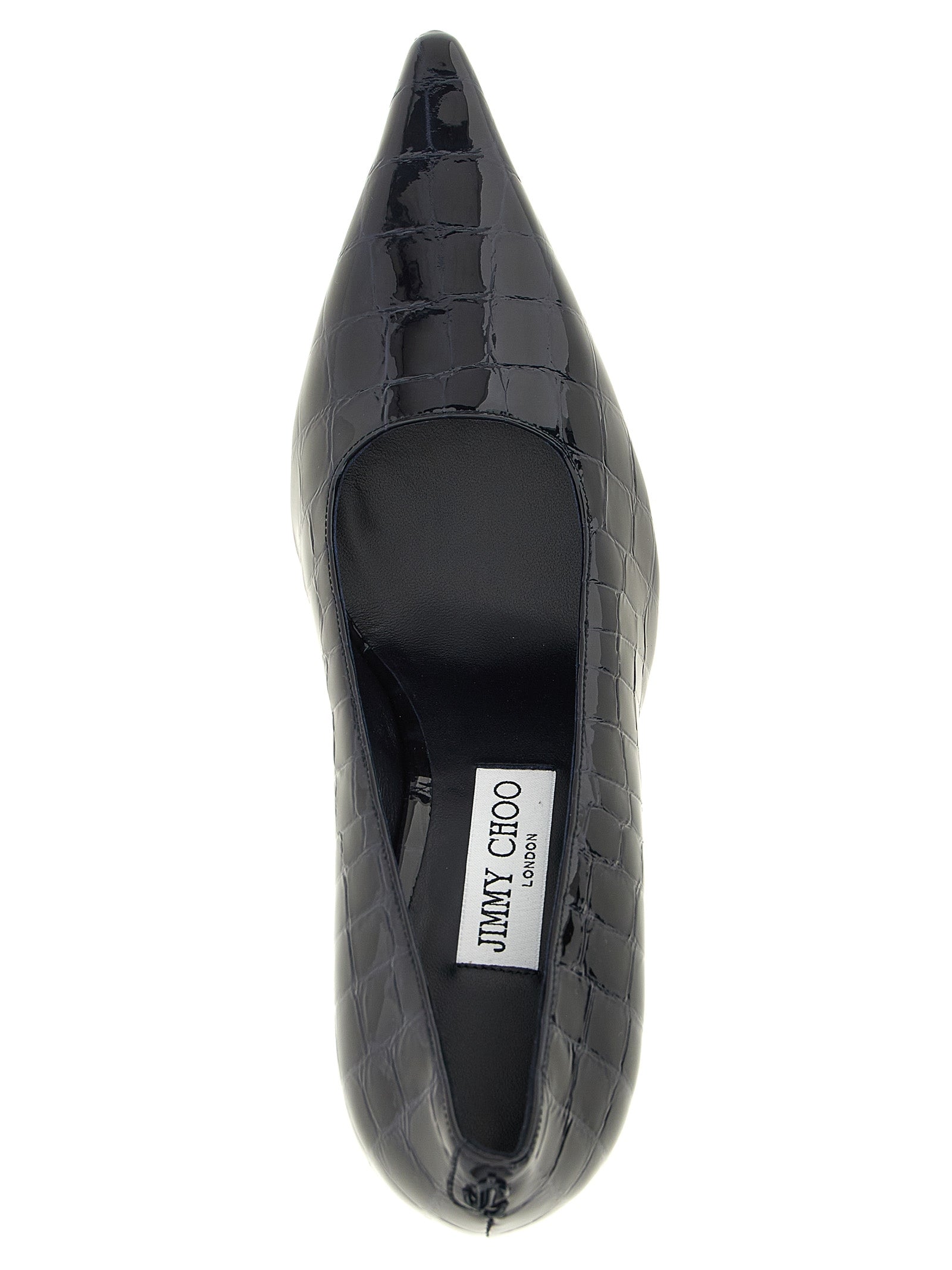 Jimmy Choo Navy Blue Patent Leather High-Heel Pumps