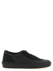 Stone Island Black Cotton Low Top Sneakers