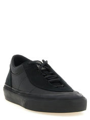 Stone Island Black Cotton Low Top Sneakers