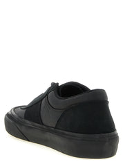 Stone Island Black Cotton Low Top Sneakers