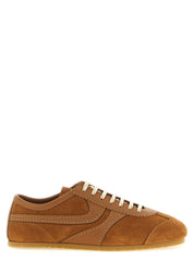 Dries Van Noten Brown Calfskin Low Top Sneakers