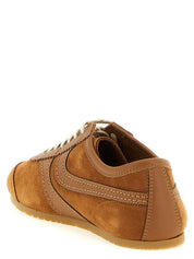 Dries Van Noten Brown Calfskin Low Top Sneakers