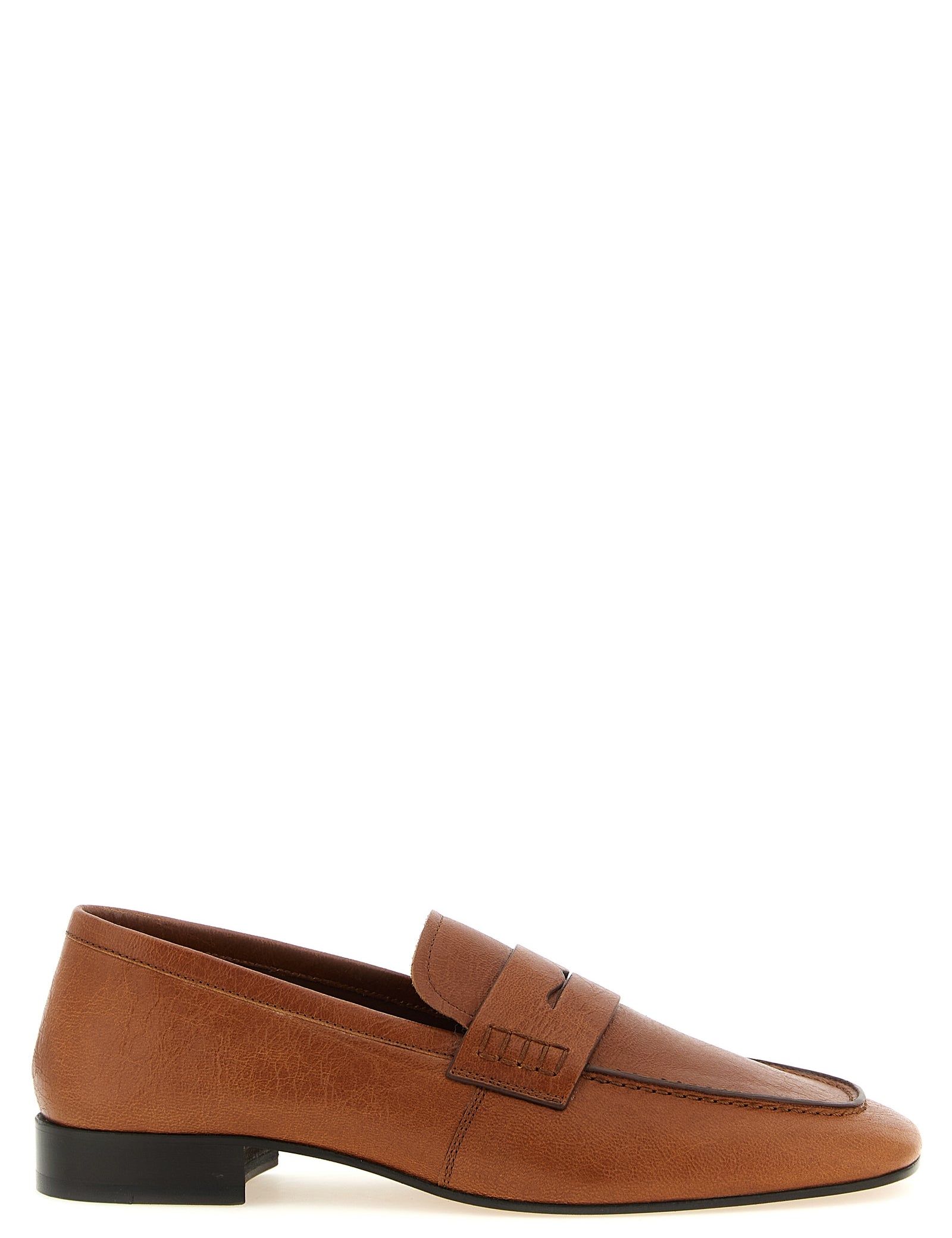 Dries Van Noten Cognac Lamb Leather Slip-On Loafers