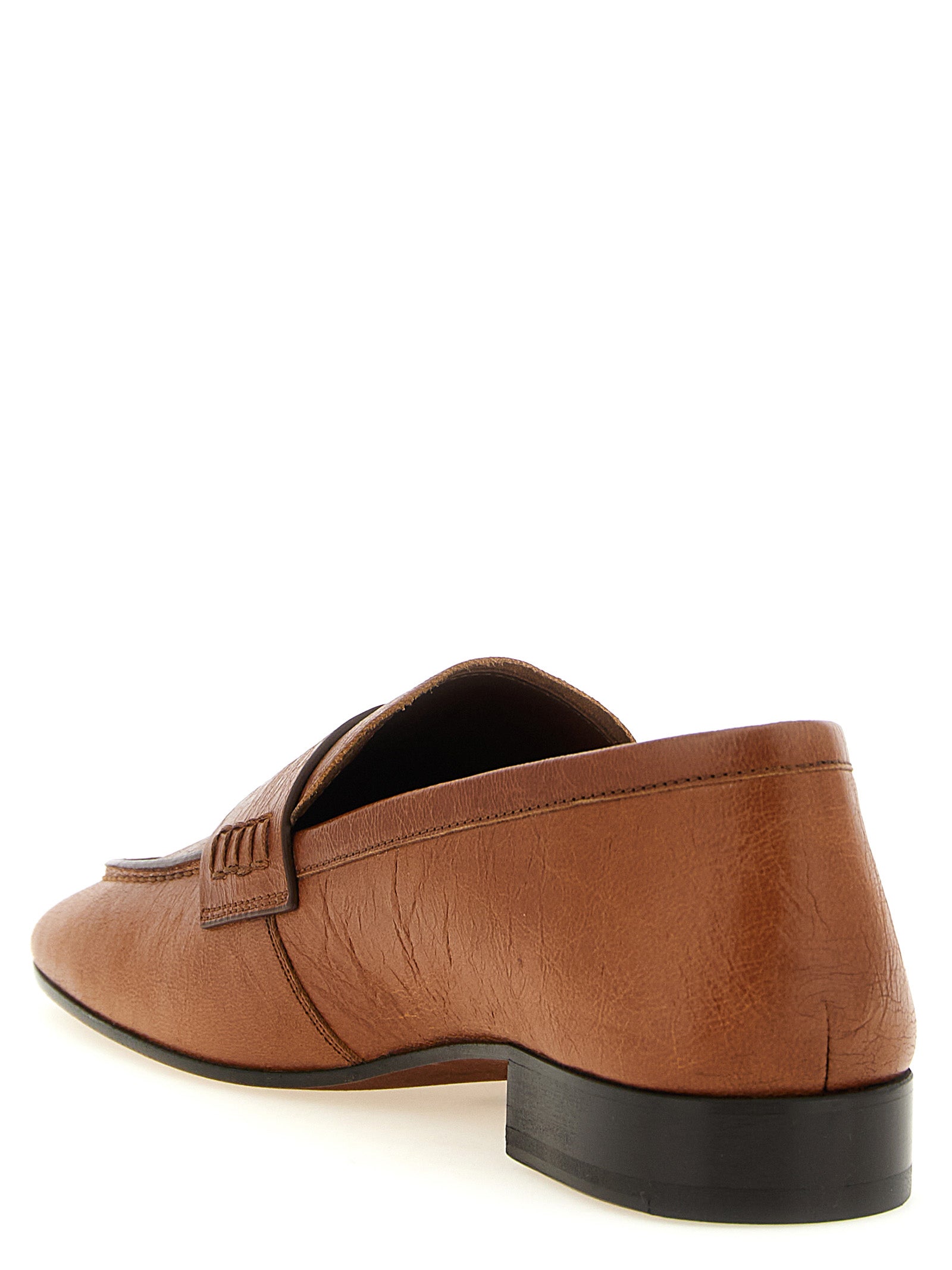Dries Van Noten Cognac Lamb Leather Slip-On Loafers