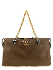 Valentino Garavani Brown Lamb Leather Shoulder Bag