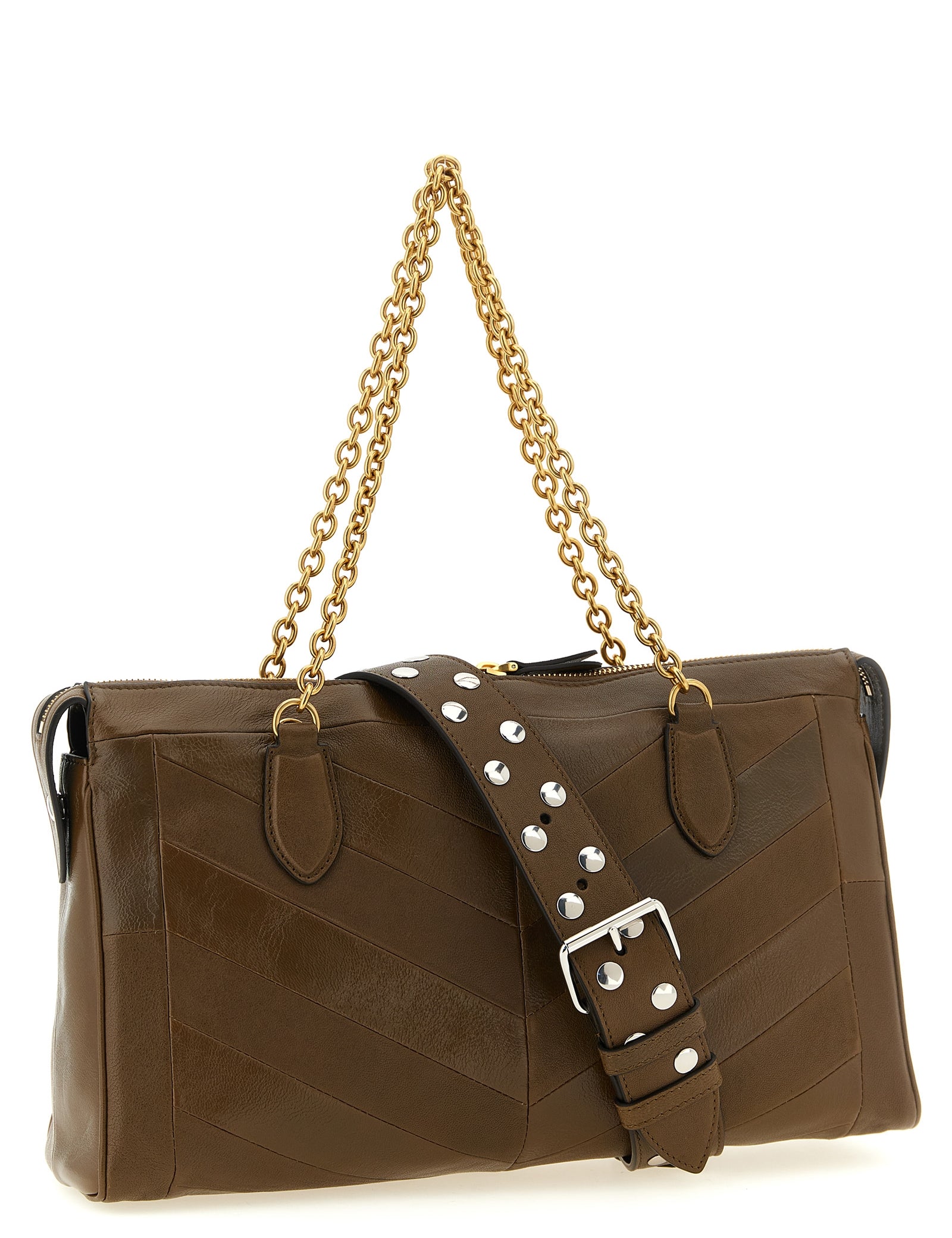 Valentino Garavani Brown Lamb Leather Shoulder Bag