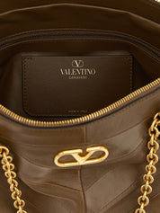Valentino Garavani Brown Lamb Leather Shoulder Bag