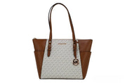 Michael Kors Vanilla Leather Shoulder Tote Bag