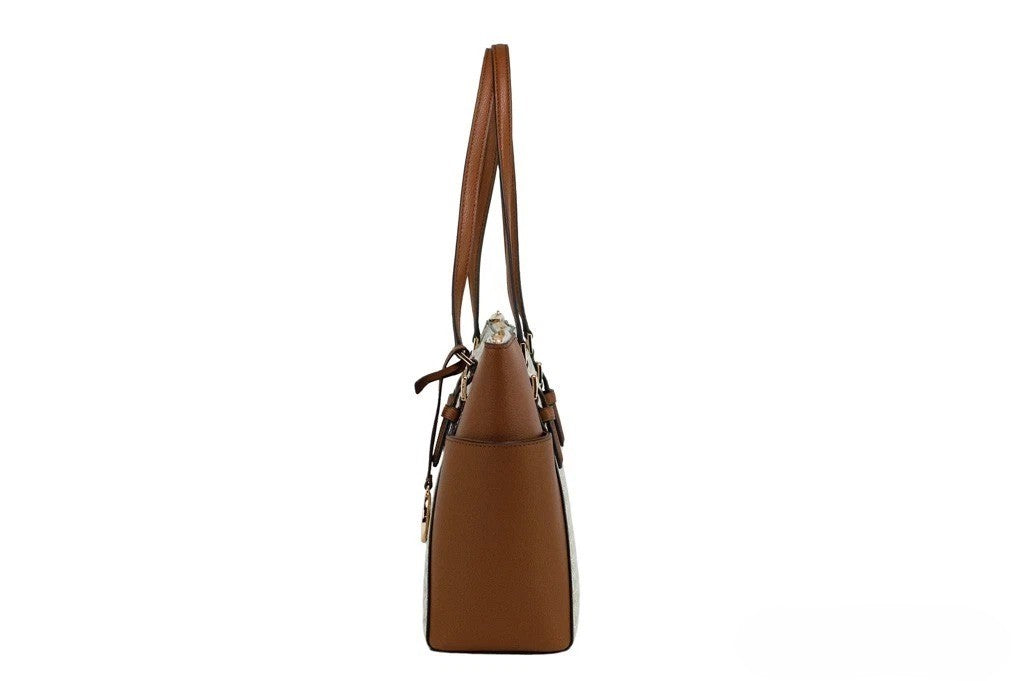 Michael Kors Vanilla Leather Shoulder Tote Bag