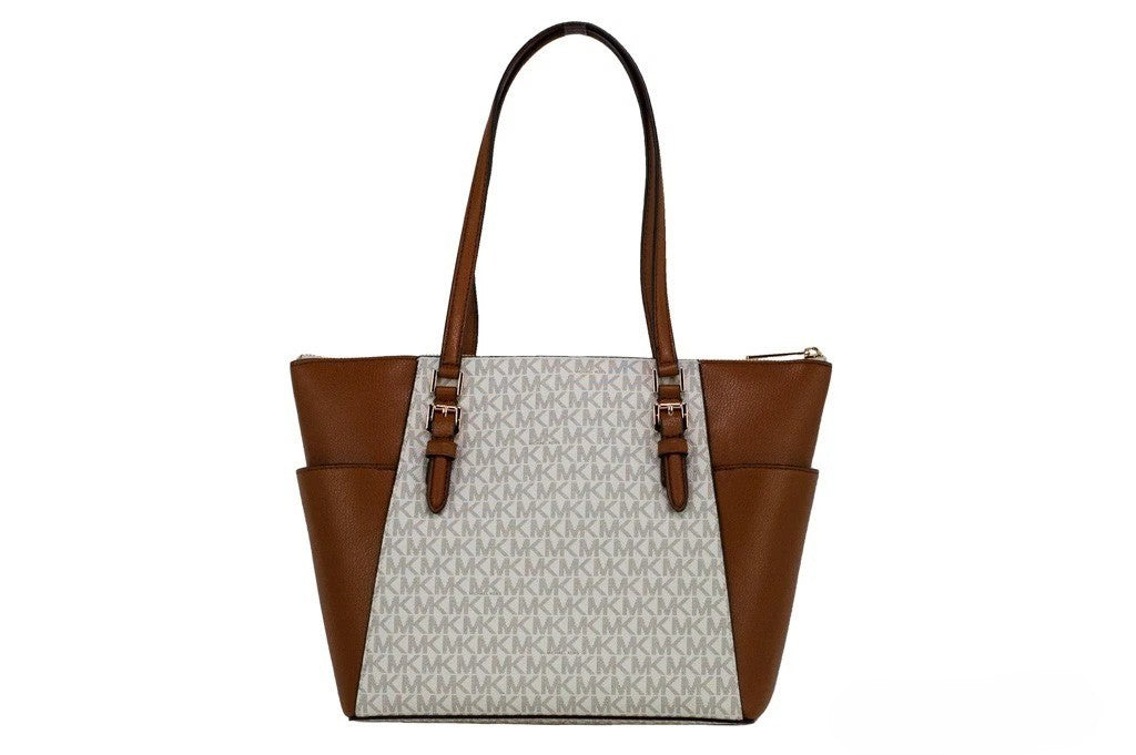 Michael Kors Vanilla Leather Shoulder Tote Bag