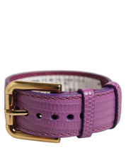 Dolce & Gabbana Purple Leather Bracelet
