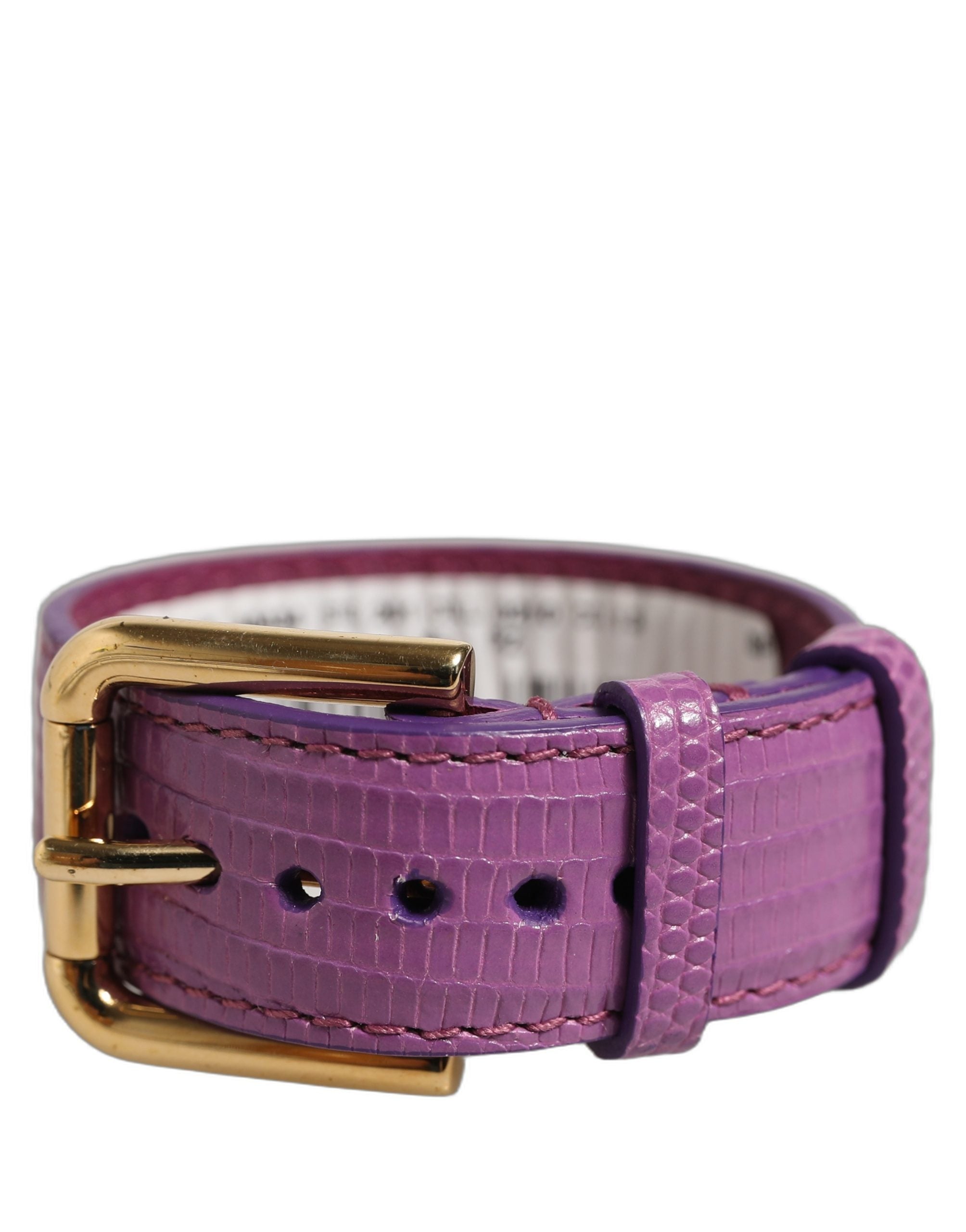 Dolce & Gabbana Purple Leather Bracelet