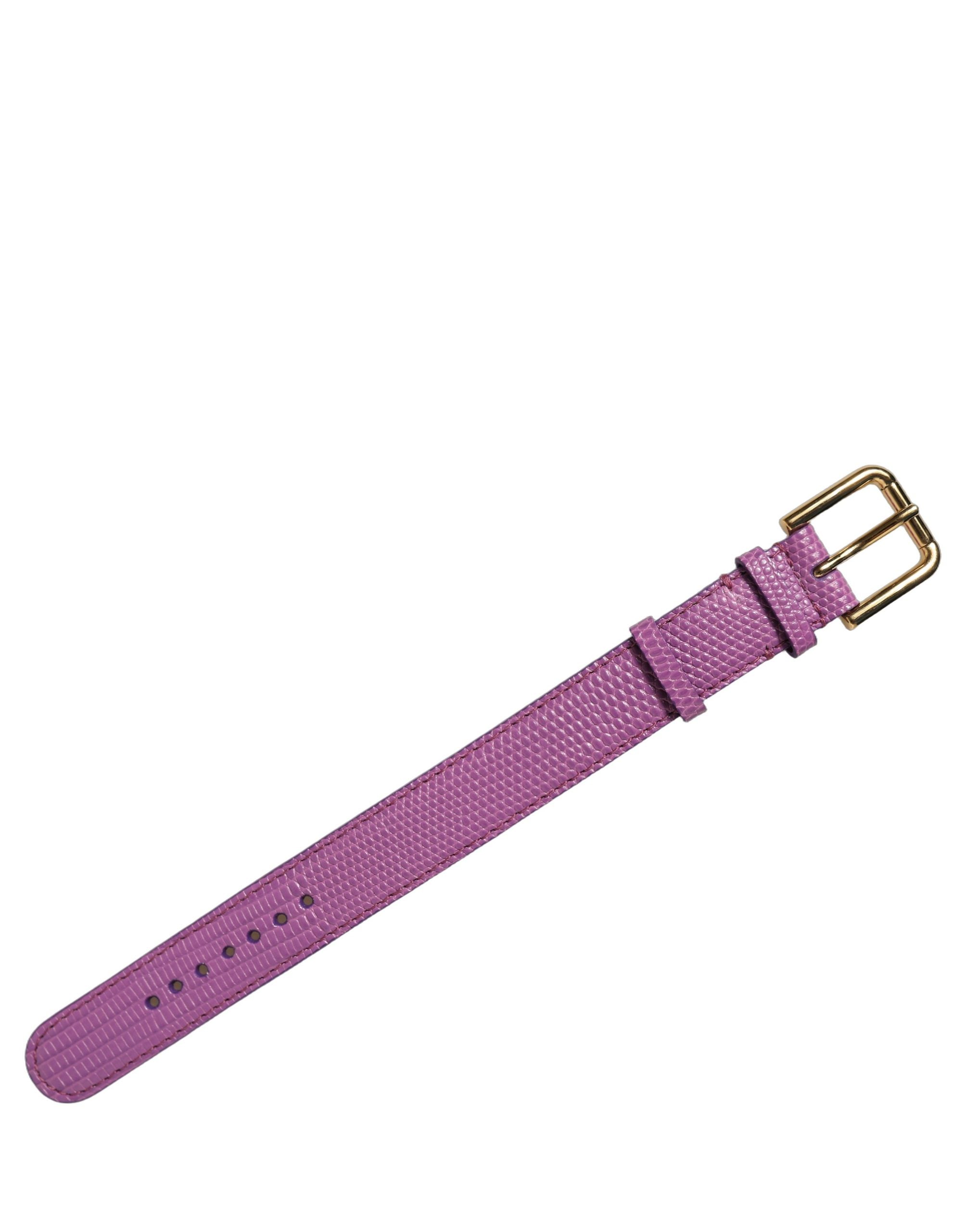 Dolce & Gabbana Purple Leather Bracelet