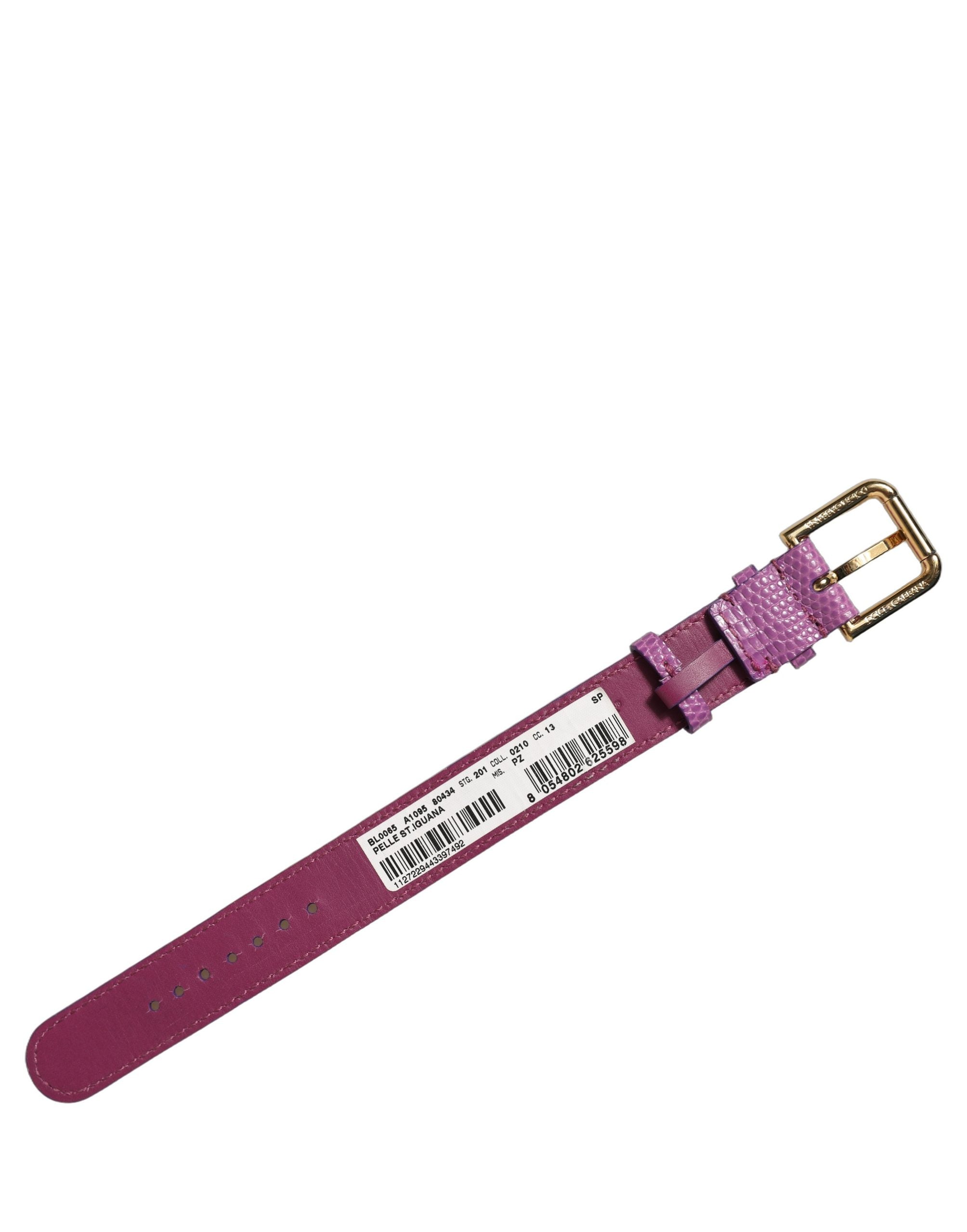 Dolce & Gabbana Purple Leather Bracelet