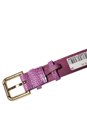 Dolce & Gabbana Purple Leather Bracelet