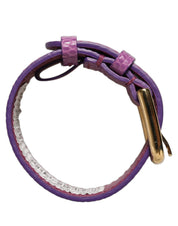 Dolce & Gabbana Purple Leather Bracelet