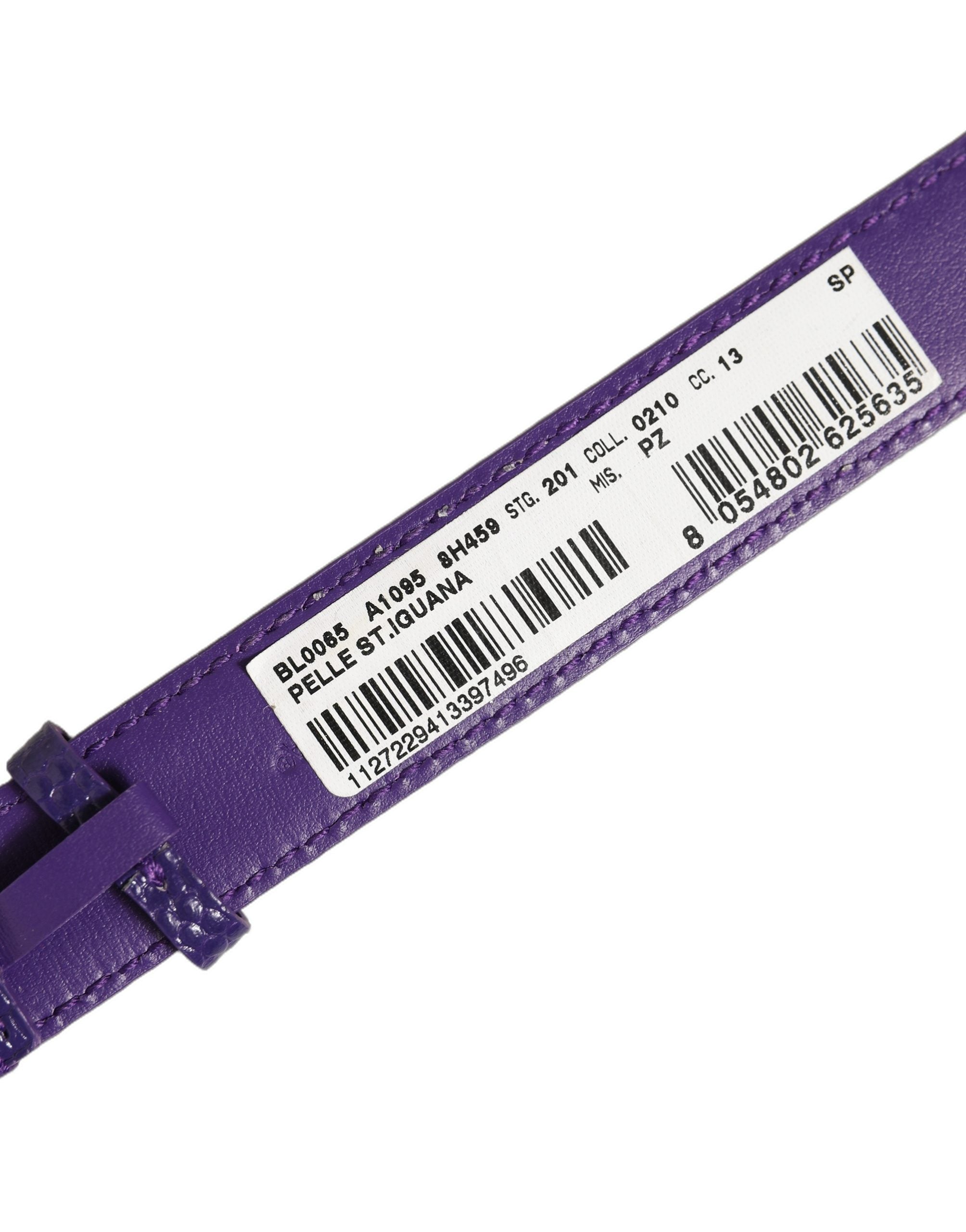 Dolce & Gabbana Violet Calf Leather Bracelet Belt