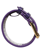 Dolce & Gabbana Violet Calf Leather Bracelet Belt