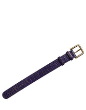 Violet Calf Leather Gold-Tone Buckle Bracelet - Dolce & Gabbana
