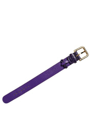 Violet Calf Leather Gold-Tone Buckle Bracelet - Dolce & Gabbana