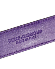 Dolce & Gabbana Violet Calf Leather Bracelet