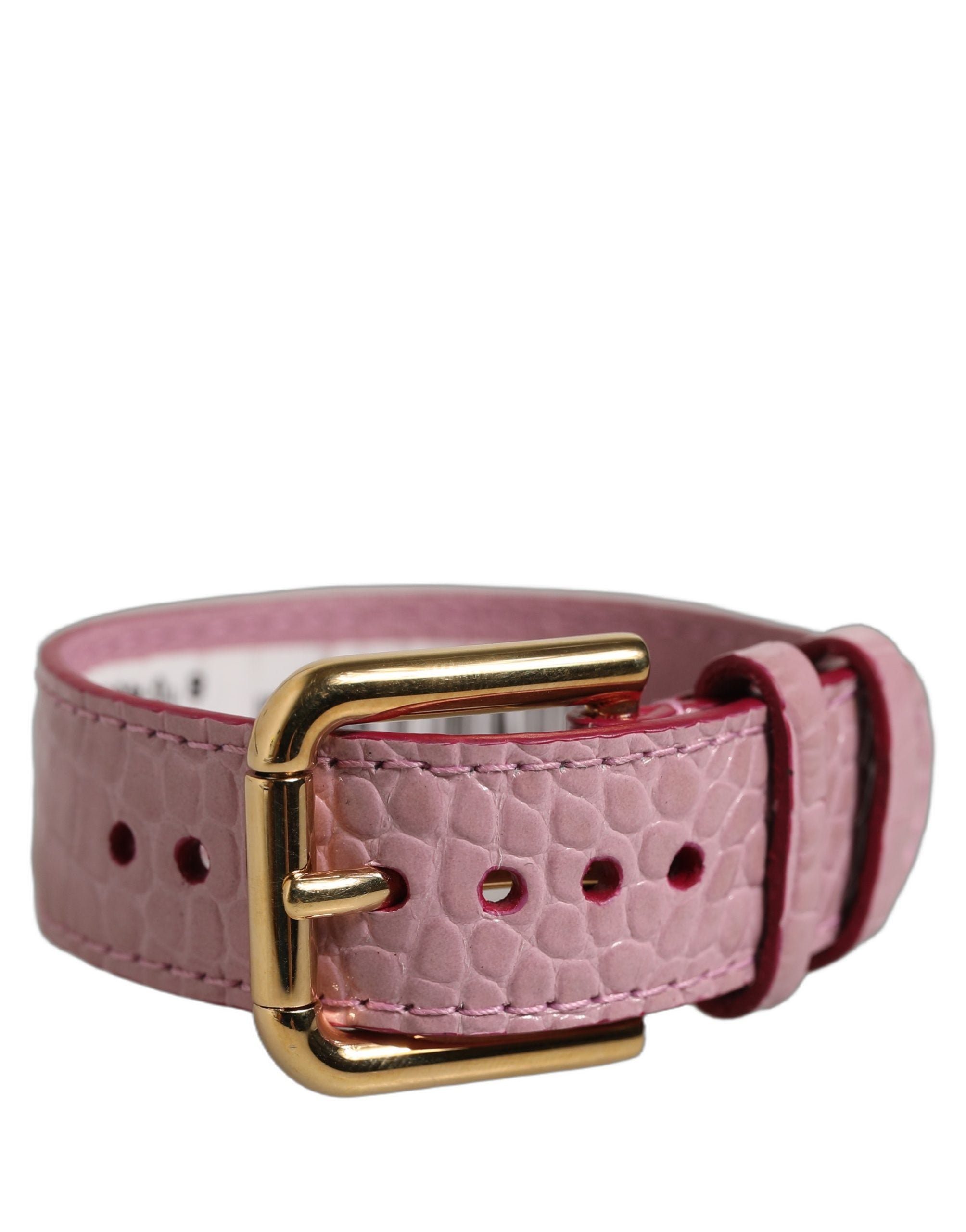 Dolce & Gabbana Light Pink Calf Leather Bracelet