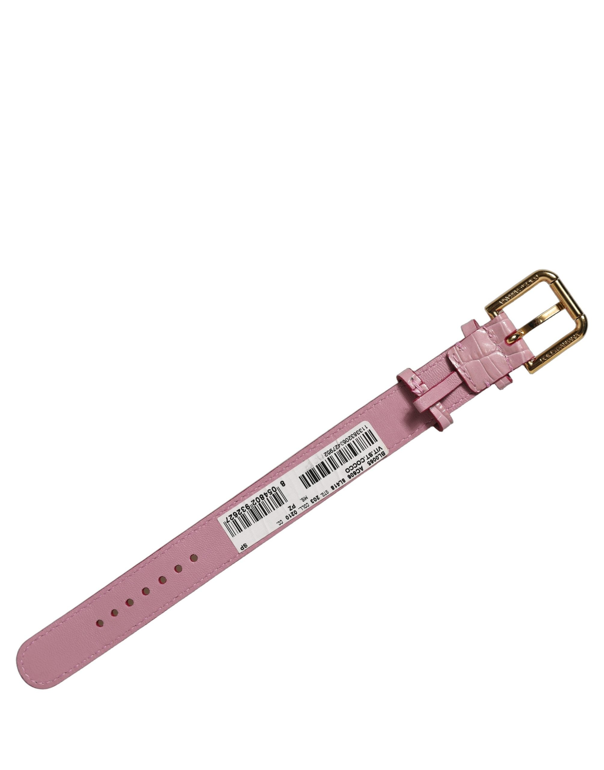 Dolce & Gabbana Light Pink Calf Leather Bracelet