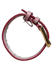 Dolce & Gabbana Light Pink Calf Leather Bracelet