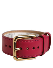 Dolce & Gabbana Red Calfskin Leather Bracelet