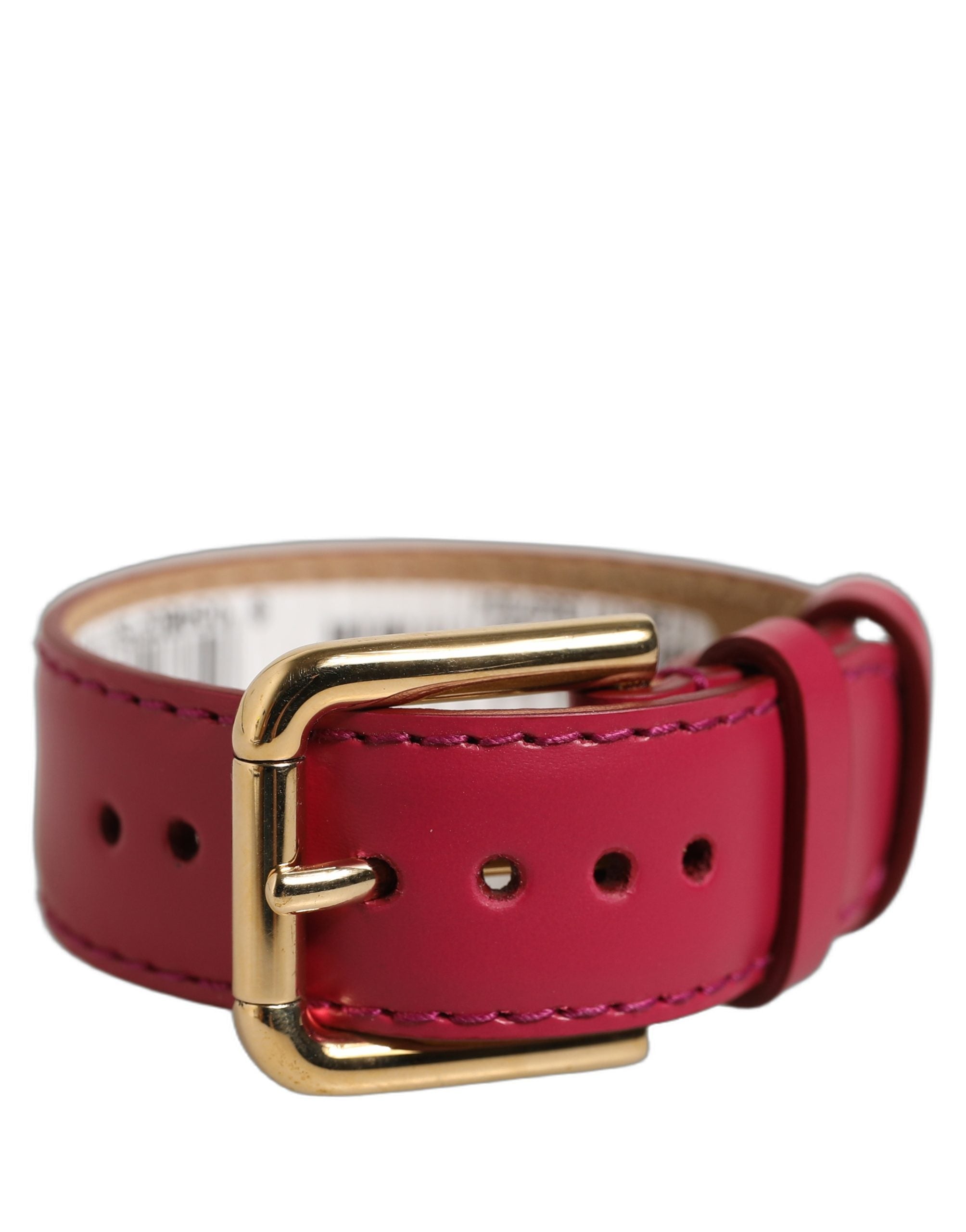 Dolce & Gabbana Red Calfskin Leather Bracelet