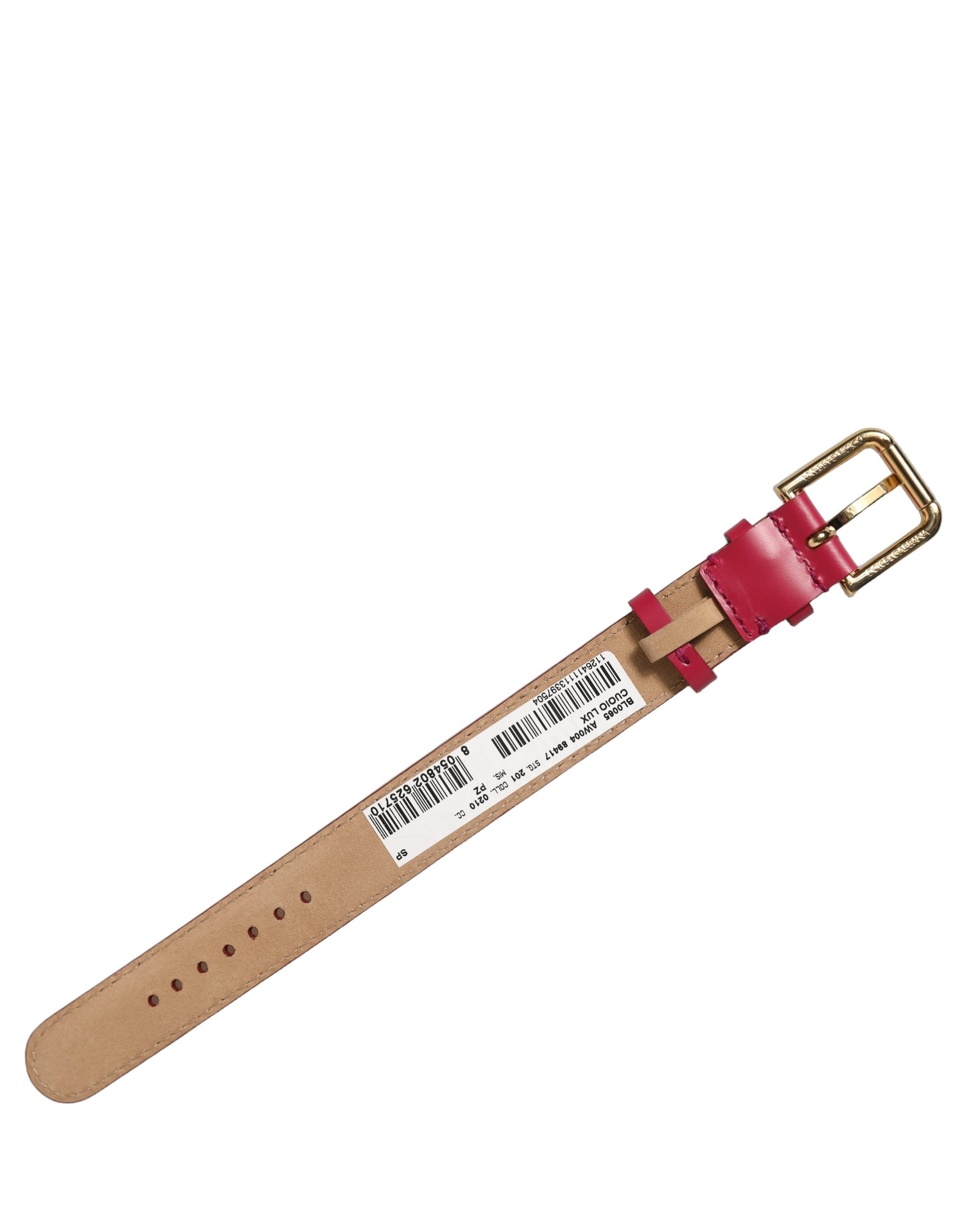 Dolce & Gabbana Red Calfskin Leather Bracelet