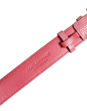 Dolce & Gabbana Pink Calf Leather Bracelet