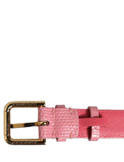 Dolce & Gabbana Pink Calf Leather Bracelet