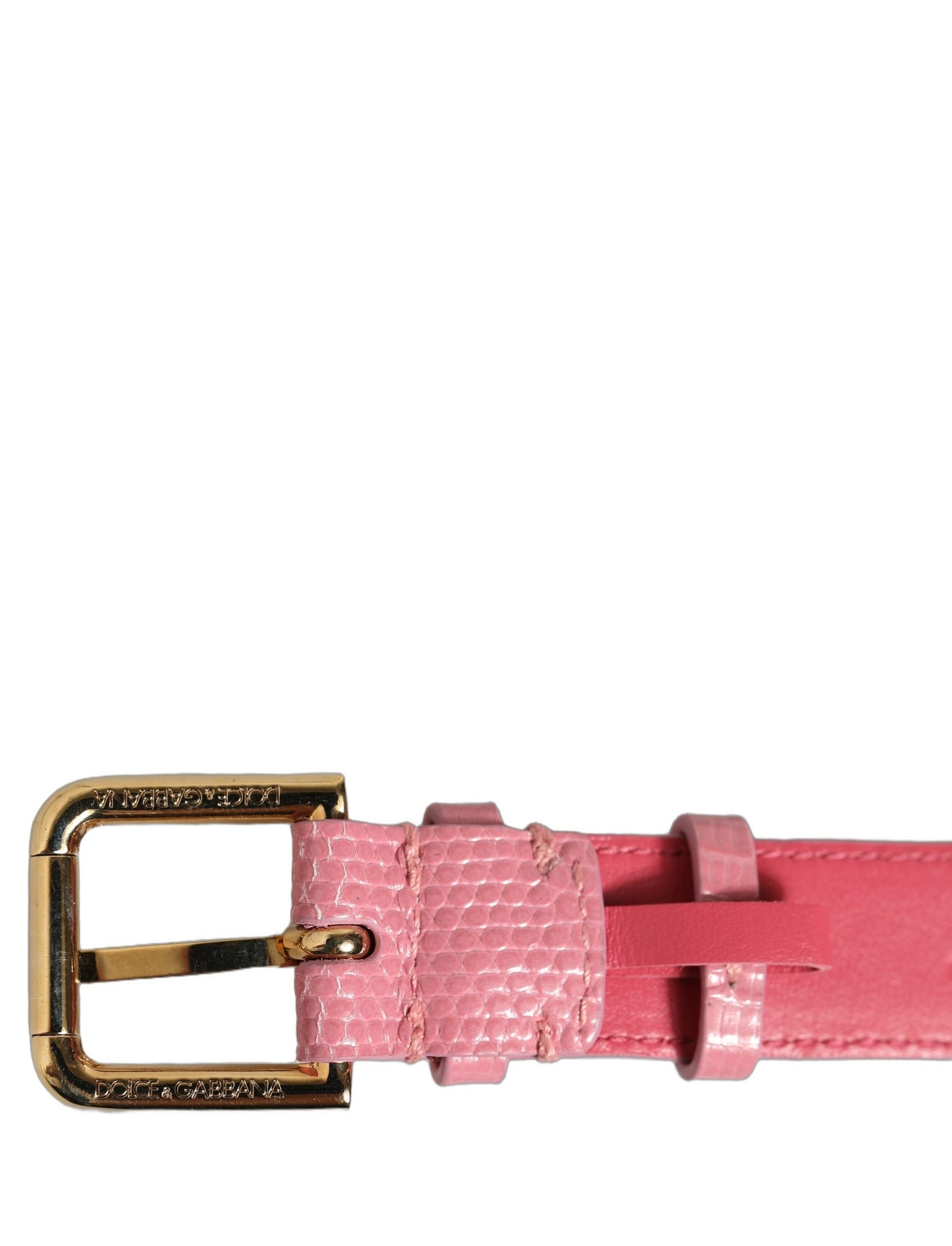Dolce & Gabbana Pink Calf Leather Bracelet
