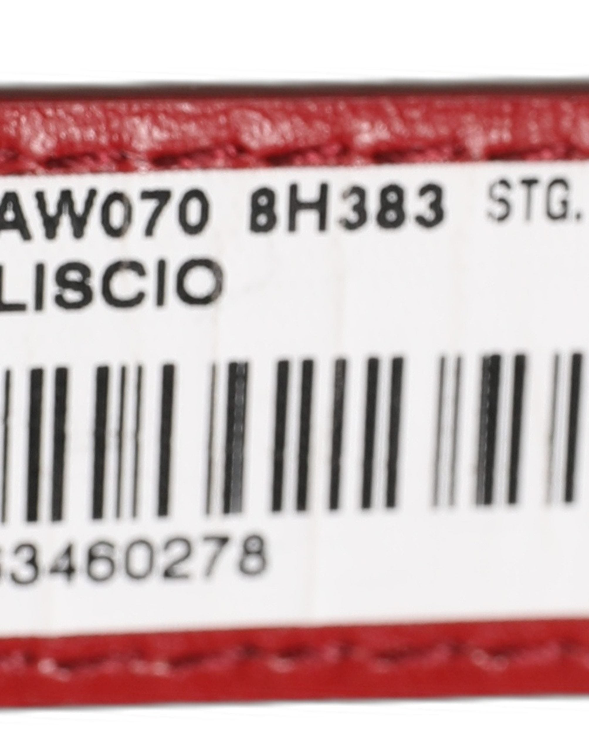 Dolce & Gabbana Red Calfskin Leather Bracelet