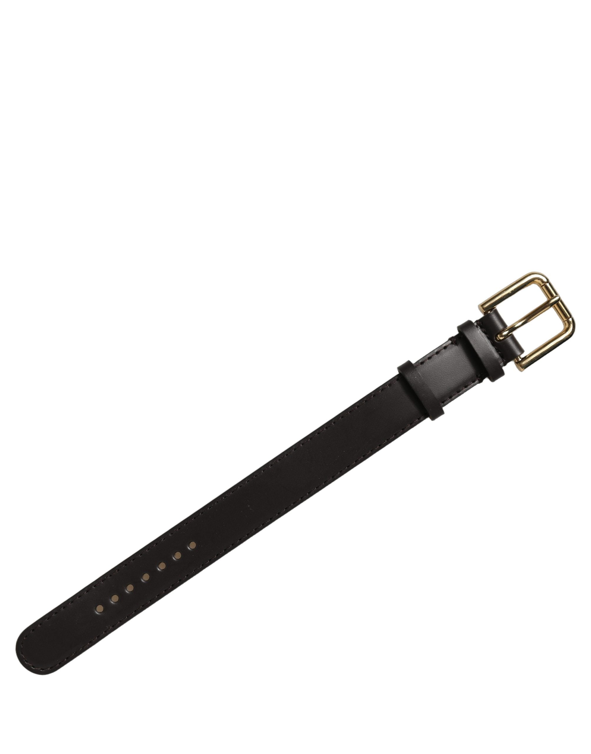 Dolce & Gabbana Black Calfskin Leather Bracelet