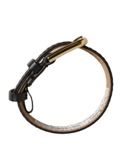 Dolce & Gabbana Black Calfskin Leather Bracelet
