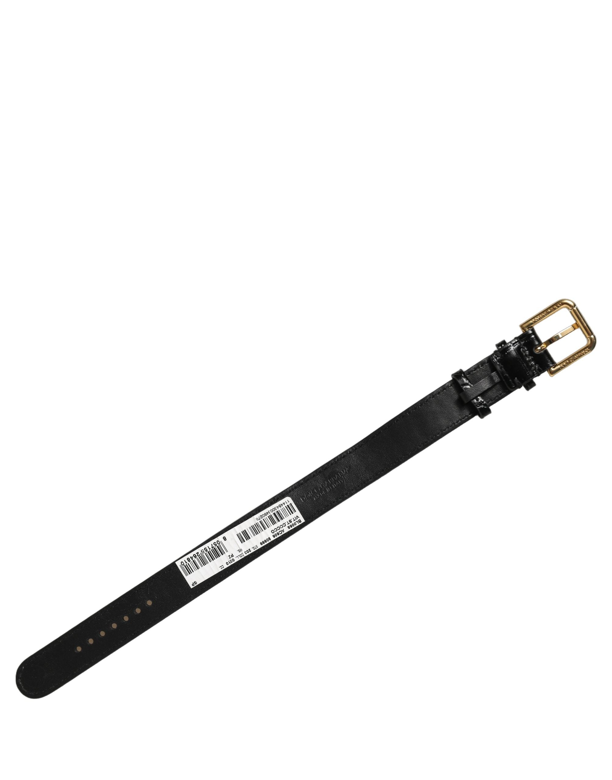 Dolce & Gabbana Black Leather Bracelet